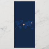 宛先ウェディング金ゴールドクレストワールドマップモノグラム メニュー (裏面)