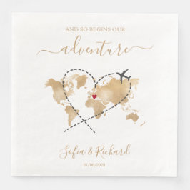 宛先ウェディング金ゴールドワールドマップウェルカムサイン