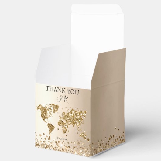 宛先ウェディング金ゴールドワールドマップビーチアドベンチャー フェイバーボックス (オープン)