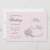 宛先エレガントフローラ写真の日付の保存 招待状 (正面)