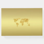 宛先エレガント金ゴールドワールドマ結婚ップ ゲストブック (裏面)