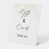 宛先ギフトとカードのブライダルシャワー記号 台座サイン (正面)
