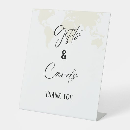 宛先ギフトとカードのブライダルシャワー記号 台座サイン (正面)