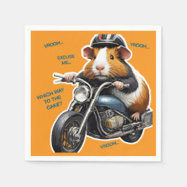 宛先ケーキギニアピグ誕生日 スタンダードカクテルナプキン