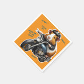 宛先ケーキギニアピグ誕生日 スタンダードカクテルナプキン (角)