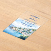 宛先サントリーニ結婚ズ アクリル招待状 (レイダウン)