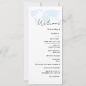 宛先ダスティブルー結婚式 プログラムカード 招待状 (正面)