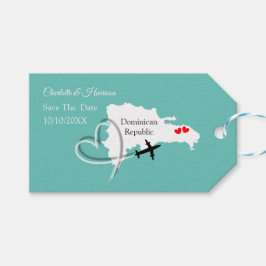 宛先ドミニカ共和国の日付の保存 ギフトタグ