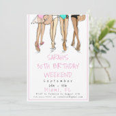 宛先バースデーパーティーウィークエンドビキニファッション 招待状 (スタンド正面)