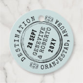 宛先パスポートスタンプ旅行テーマ フェイバータグ (正面)