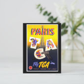宛先パリ縦型はがき ポストカード (スタンド正面)