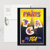 宛先パリ縦型はがき ポストカード (正面/裏面)