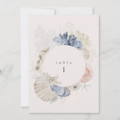 宛先ビーチ結婚式テーブル番号カード 招待状 (正面)