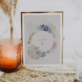 宛先ビーチ結婚式テーブル番号カード 招待状