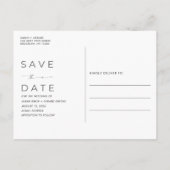 宛先ビーチ結婚式写真の保存日付 案内ポストカード (裏面)