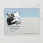 宛先ビーチ結婚式日付はがきを保存1 案内ポストカード (裏面)