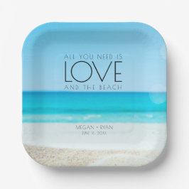 宛先ビーチ結婚式 ペーパープレート
