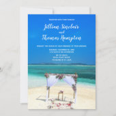 宛先ビーチ結婚式- 招待状 (正面)