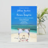 宛先ビーチ結婚式- 招待状 (スタンド正面)