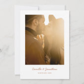 宛先フォト素朴結婚式招待状 セーブザデート (裏面)