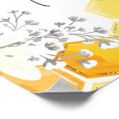 宛先ベビーシャワーサインイエローハニービーテーマ ポスター (角)