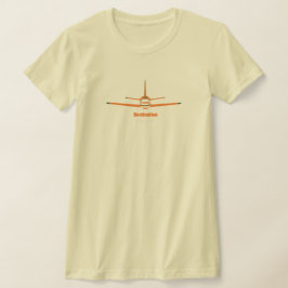 宛先マイアミフロリダFL飛行機の空港ロゴ Tシャツ