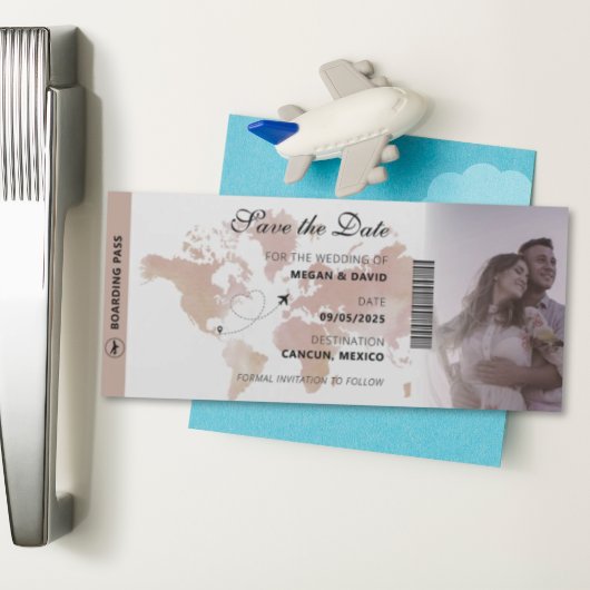 宛先ユニークマップ搭乗パス日付の保存 マグネット招待状