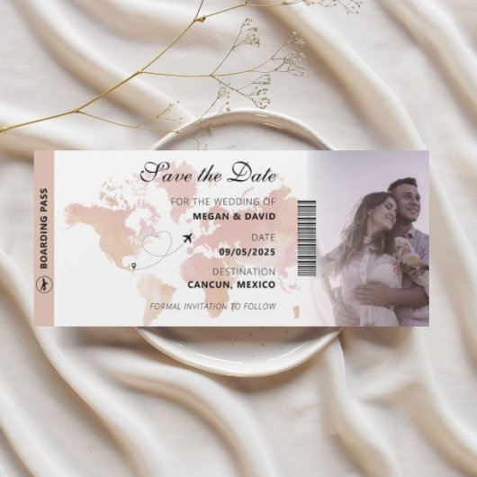 宛先ユニークマップ搭乗パス日付の保存 マグネット招待状