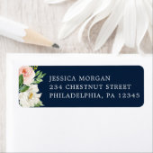 宛先ラベル ネイビーブルー ゴールド ブラッシュ ラベル (インサイチュ)