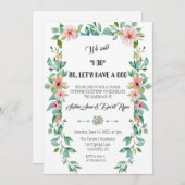 宛先ルアウ（ハワイ式宴会）フローラリースI DO BBQ 招待状 (正面/裏面)