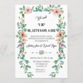 宛先ルアウ（ハワイ式宴会）フローラリースI DO BBQ 招待状