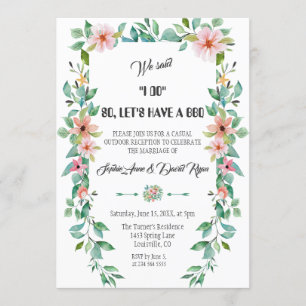 宛先ルアウ（ハワイ式宴会）フローラリースI DO BBQ 招待状