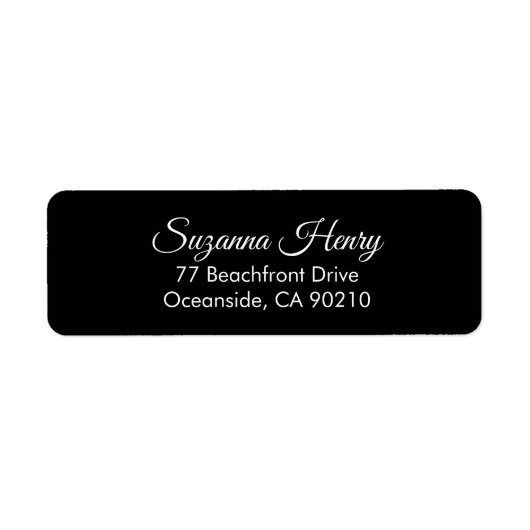 宛先住所 _ エレガントな手書きの宛先住所 ラベル (正面)