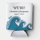 宛先素朴ビーチカスタムウェディング 缶クーラー (正面)