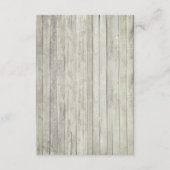 宛先素朴ビーチ結婚式ウィングウェル エンクロージャーカード (裏面)