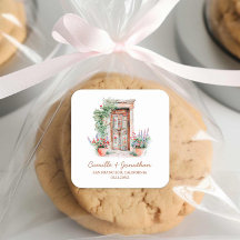 宛先素朴結婚式のお気に入りシール