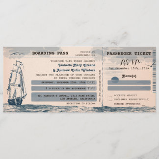 宛先結婚式チケット招待状 招待状