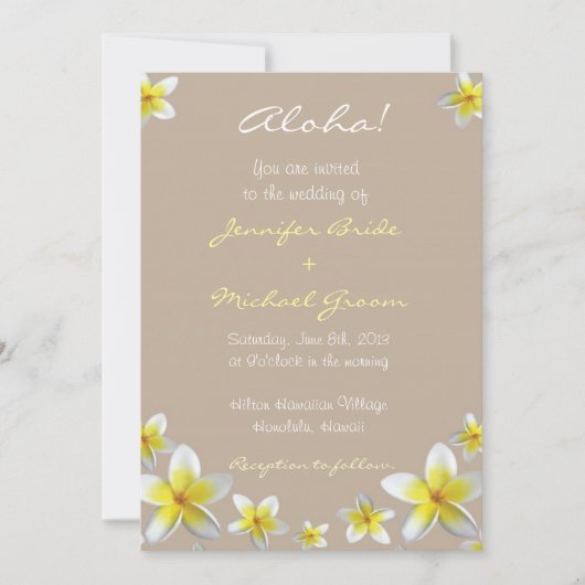 宛先結婚招待状 招待状 (正面)