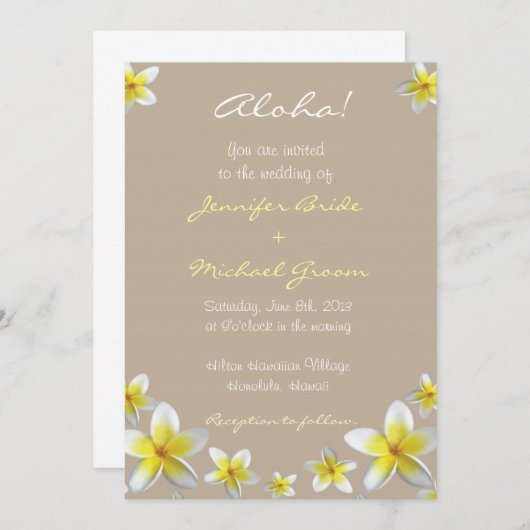 宛先結婚招待状 招待状 (正面/裏面)