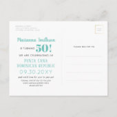 宛先誕生日マップ日付を保存 案内ポストカード (裏面)