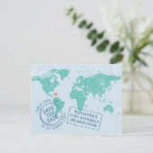 宛先誕生日マップ日付を保存 案内ポストカード (スタンド正面)