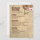 宛先30th誕生日素朴女性のカーボーイ2側 招待状 (裏面)