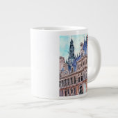 宛先 |ウォーターカラー素朴ホテルデヴィル ジャンボコーヒーマグカップ (正面右)