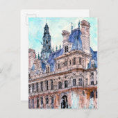 宛先 |ウォーターカラー素朴ホテルデヴィル ポストカード (正面/裏面)