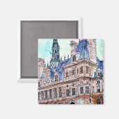 宛先 |ウォーターカラー素朴ホテルデヴィル マグネット (正面/裏面)