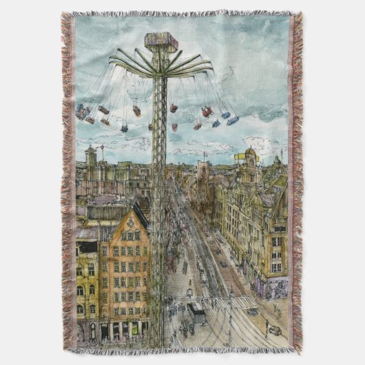 宛先 |ウオーターカラーヨーロッパスイングライド スローブランケット (正面縦)
