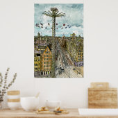 宛先 |ウオーターカラーヨーロッパスイングライド ポスター (キッチン)
