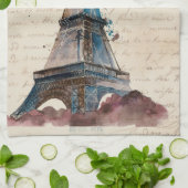 宛先 |エッフェル塔からの手紙 キッチンタオル (折り畳み)