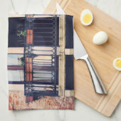 宛先 |ベニス素朴建物 キッチンタオル (四つ折り)