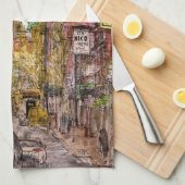 宛先 |リトルイタリアのニューヨーク・シティビュー キッチンタオル (四つ折り)